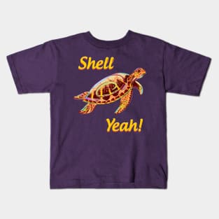 Shell Yeah Sea Turtle Kids T-Shirt